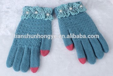 Fashion acrylic warmer gloves protective gloves