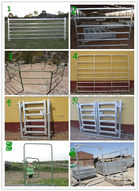 Hot sell high quality cattle fence farm equipment 6 bar livestock yard panels(ISO9001 Factory)