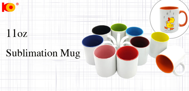 Wholesale hot fancy 11oz white sublimation ceramic coated coffee milk drink cup and mug