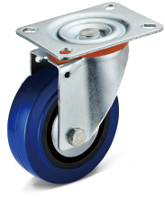 13 Series Elastic Rubber Flat Bottom Caster Wheels