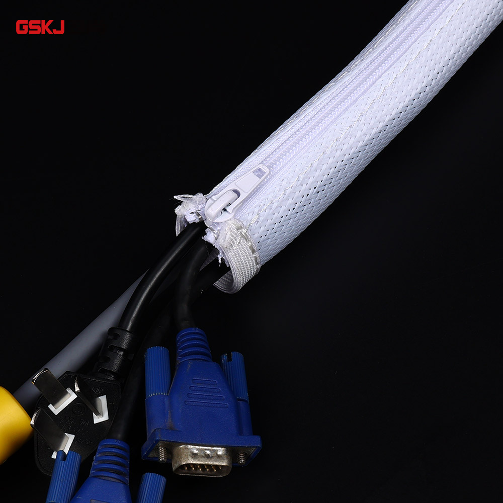 ปลอกสายถักแบบมีซิป Braided Cable Sleeve with Zipper