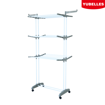 22M Three-Tier Standing Foldable Clothes Drying Rack