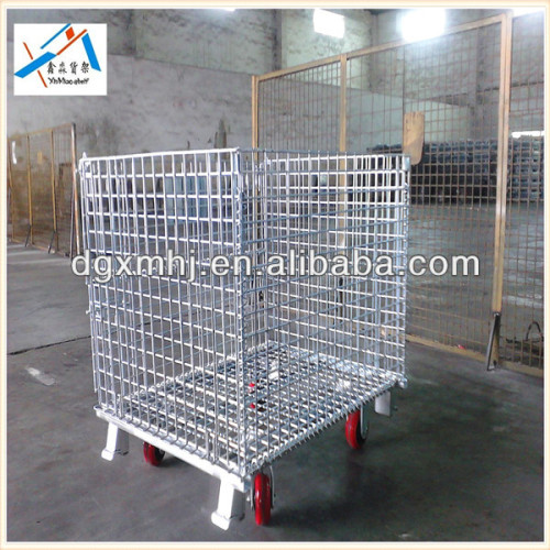 Q235 Galvanized Storage Metal Foldable Cage Pallets