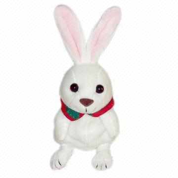 White Bunny Rabbit Plush, CE, EN 71 and ASTM-F963 Certified