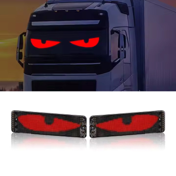 LED Devil Eyes for Truck - USB Windshield Display Lights for Night Driving