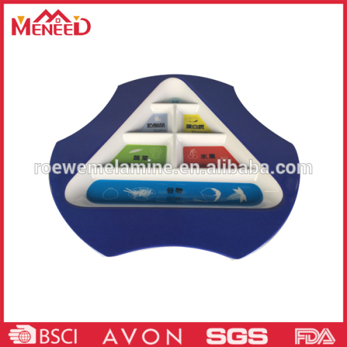 Hot selling latest design melamine table plate food serving tray