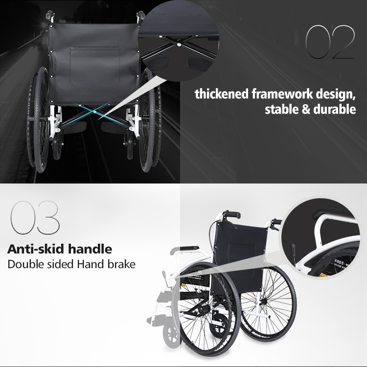 Factory Price Maidesite Cheap Price Folding Hospital Wheelchair