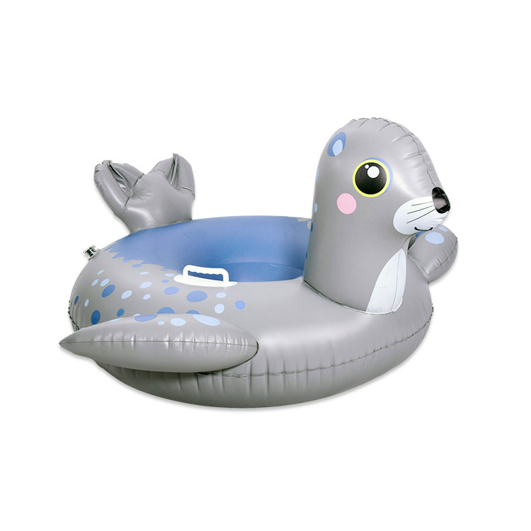 Tube de neige de lion de mer gonflable pour enfants mignon