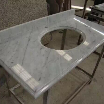 White Sparkle Quartz Stone Vanity Top