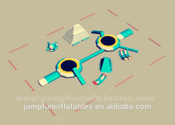 Inflatable aqua floating park for adults Water trampoline Iceberg water amusment park for children