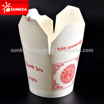 Disposable custom printed paper noodle box package