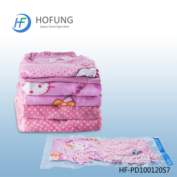 Colorful printed vacuum seal storage bag for clothing