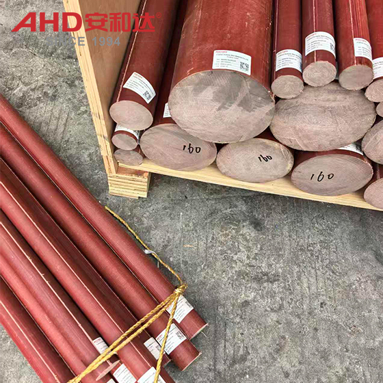 Haste Laminada de Algodão Fenólico Vermelha Phenolic Cotton Laminated Rod Red