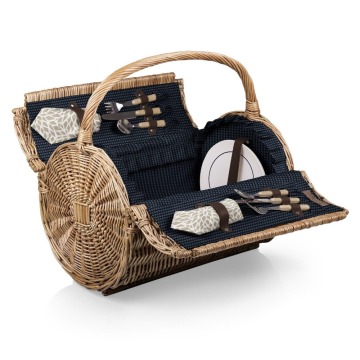 Round Rattan Barato Cestas De Picnic Wicker Basket For Gift Hampers