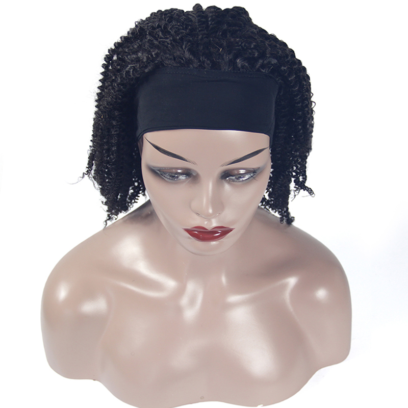factory price human hair head band wig,kinky curly headband wig virgin hair,100 human hair wigs with headband for black woman