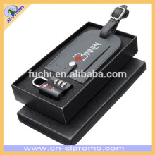PU Hang Tag with TSA Lock In Gift Box Travel Gift Set