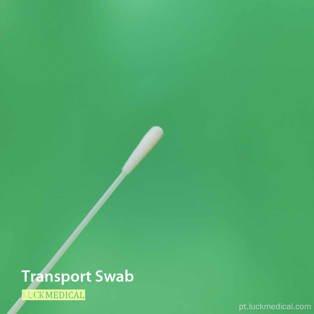 Amostragem de swabs de transporte reivindicando swab oral