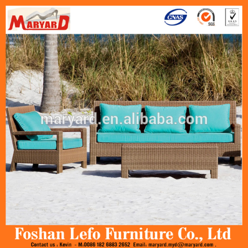 Rattan outdoor sofa furniture with cushions