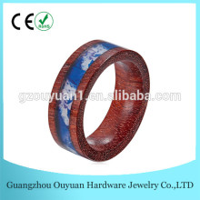 8MM Eco-Friendly Wood Ring Blue, Retro Secret Wood Ring, Wood Ring Jewelry