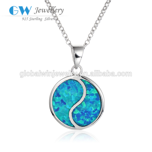 Chinese Style Diagram Of The Universe Opal 925 Sterling Silver Pendant Logo Charm Pendant