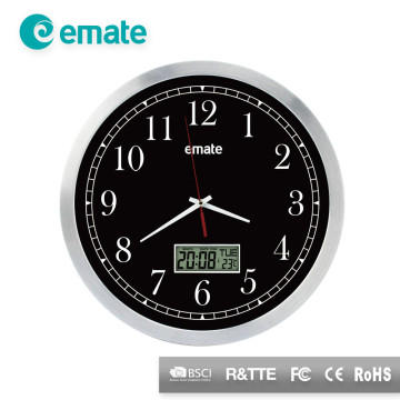 2015 Emate Aluminum Frame Hanging Analogue Clock