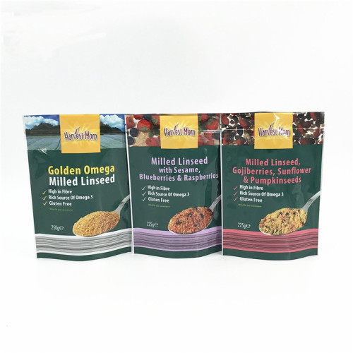 Custom Granola Stand Up Pouch Smoothie Powder Packaging