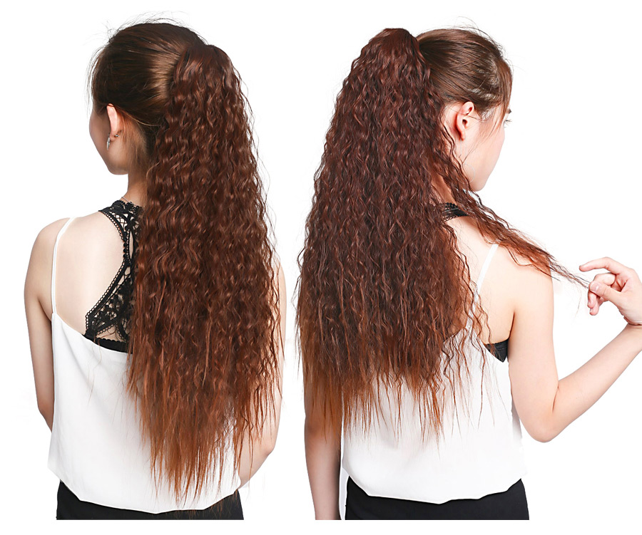 AliLeader Borong Kinky Curly Balut Ponytail Hairpiece Untuk Wanita