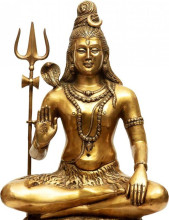 Fine Workmanship Metal Craft Large Lord Shiva Bronze Statue Sculpture
