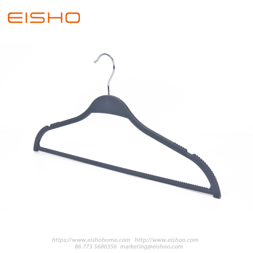 Fast Fashion Brand Flat Gray Plastic Shirt Hanger