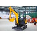 CE EPA EURO 5 เครื่องจักรที่เคลื่อนที่แบบโลก 2.5TON Excavator