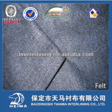 suit under collar felt fabric 100% polyester composition