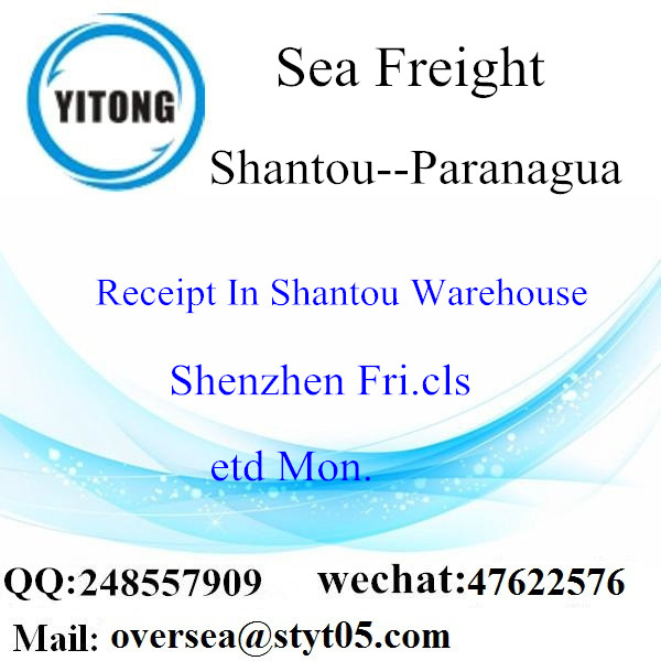 Shantou Port LCL Consolidation To Paranagua