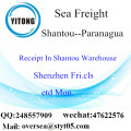 Shantou Port LCL Consolidación Para Paranagua