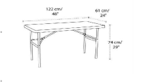 Plastic folding bench