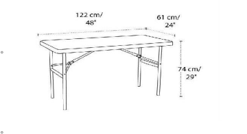 Plastic folding bench