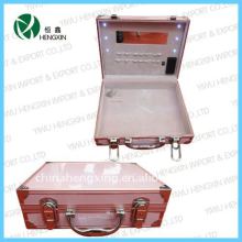 LED cosmetic case makeup case with light with mirror,professional makeup case with lights