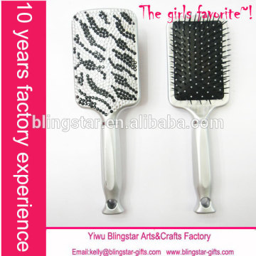 zebra bling bling hair brushes