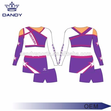 Custom sublimation printing design cheerleading uniform