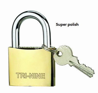 THICK BRASS PADLOCK-SUPER POLISH-400