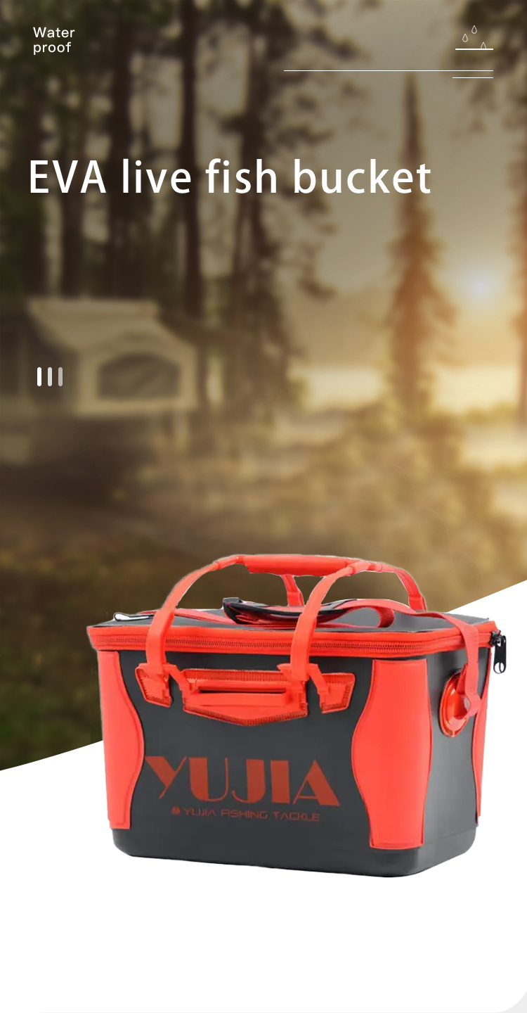 EVA fishing gear portable foldable fish bucket carp large multifunction fishing tackle boxes minnow fish live bait container