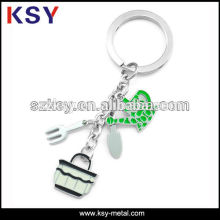 Hot sell costom engraved metal keychains with bag