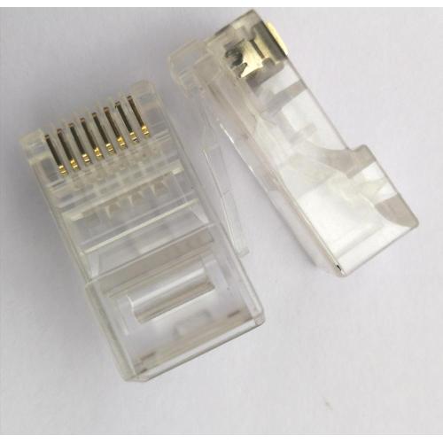 RJ45-connectorplug van goede kwaliteit 8P8C Cat5 / CAT6-connector met gold plating 1U