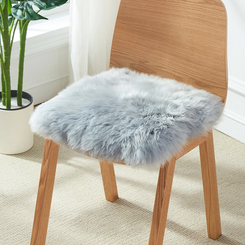 Squared Real Sheepskin Garden Sofa Seat Pad Outdoor/Indoor Chair Cushion