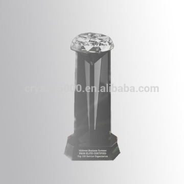 Black crystal crystal trophy crystal award trophy