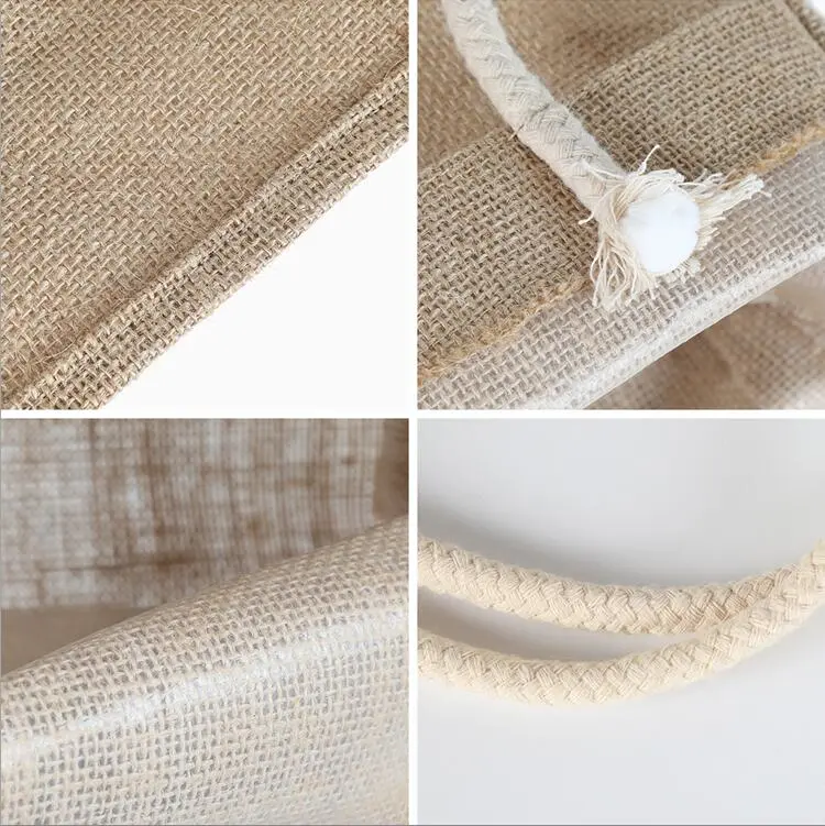 China Manufacturer Eco Friendly Natural Jute Shopping Bagscustom Waterproof Burlap Tote Bag