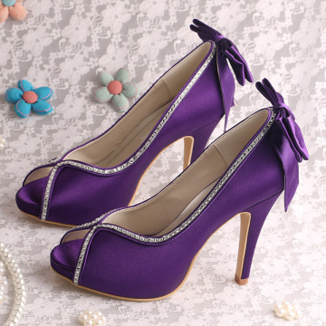 High Heel Purple Party Shoes for Ladies