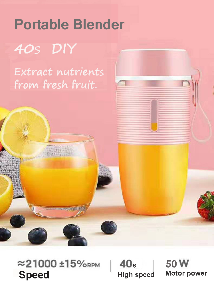 Hot Sell 350ML Rechargeable Travel USB Mini Portable Blender