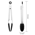 Heavy Duty Stianless Steel Handle Silicone Serving Tongs