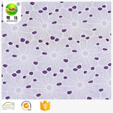Embroidery cotton eyelet fabric