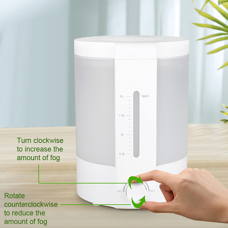 Humidificateur d'air ultrasonique à brume fraîche de grande capacité 2l